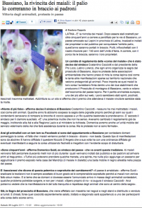 articolo de "Il Messaggero" del 30 luglio 2011